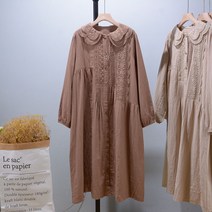 이끼당 요정 스트레이트 롱가디건 자수 원피스