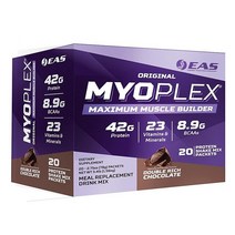 EAS 오리지널 MYOPLEX 맥시멈 머슬 빌더 스트로베리 밀크쉐이크 20패킷 206205, 20 Count (Pack of 1), Double Rich Chocolate