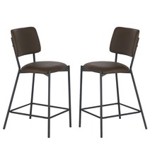 모리스바텐2p 홈바1+1 아일랜드 높이선택(60cm 65cm) 식탁의자 바텐의자 2color, 브라운1+1