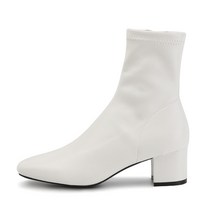 쁘띠제 러셀 베이직 삭스 스판 미들힐 앵클부츠