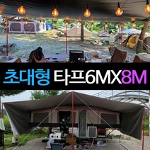 초대형 타프 블랙코팅 대형타프 타프스크린 타프쉘 대형 6MX8M 블랙코팅 타프 실버코팅 그늘막타프 렉타 윈드스크린 장박덮개용 장박텐트 캠핑타프 방수타프 타포린백, 커피색(블랙코팅)
