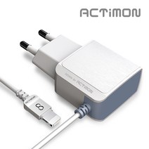 엑티몬 C타입 5핀 8핀 2.1A 일체형 고출력 충전기(갤럭시 S21 노트20 아이폰 아이폰12 LG V50 벨벳 일체형 핸드폰 충전기-군부대 반입가능o 군부대 택배수령x), 1개, 화이트(8핀)