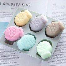 저스트윈 비누 수제 금형 실리콘 Diy 라운드 귀여운 동물 물고기 모양 캔들 초콜릿 만들기, 라이트 그레이