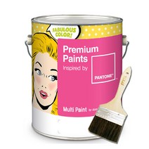 노루페인트 팬톤 수성 멀티 페인트 방문 가구 목재 철재 조색 계란광 1L, French Vanilla(12-0722), 1개