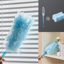 정전기 먼지 털이 먼지떨이개 틈새 먼지 제거 극세사 부직포 브러시 리필포함, 정전기 먼지털이 리필포함(1+3)