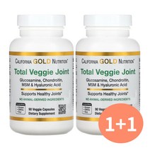 캘리포니아 골드 뉴트리션 글루코사민 콘드로이친 MSM 히알루론산 90정 2개 세트