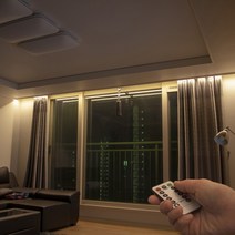 LED 간접조명 커튼박스 무드등 센서등 취침등 리모컨 무선 조명 DIY 세트, 4M 센서형(LED+아답터+센서+연장선), LED 웜화이트(3000K)