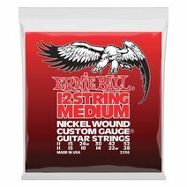 Ernie Ball 12줄 미디엄 니켈 와운드 일렉트릭 기타 스트링 11-52 게이지 (P02236), 12-String Medium (11-52)