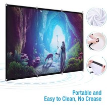 캠핑빔스크린 clr스크린 롤러블스크린 고휘도 접이식 60-150inch hd 스크린 홈, 60인치