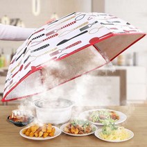 장바9니 보온 밥상보 간편 원터치 푸드커버 반찬덮개, 리프