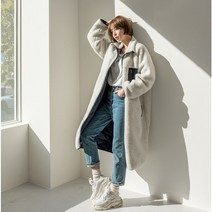 레드홀릭 뽀글이 롱 후리스 집업 털 점퍼 플리스