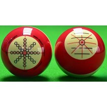 초보자용 당구 연습 트레이닝 큐볼 1개, 레드- 직경 57.2mm