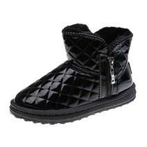 여성패딩슈즈 롱패딩부츠 레인 방수 방한 부츠 방수 스노우 부츠 겨울 두꺼운 플러시 코튼 패딩 부츠 용 캐주얼 따뜻한 플랫 발목 botas mujer 유지