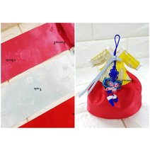 동백꽃 한복원단 리본(4 6 8cm)/한복원단리본
