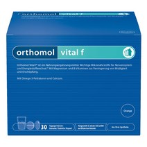 ORTHOMOL Vital F 오쏘몰 바이탈F 30일치 과립/캡슐 마그네슘 비타민B 오메가3 칼슘 여성용 피로회복제