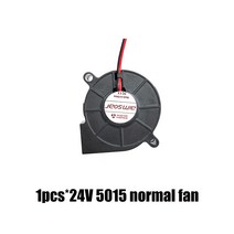 5015 팬 12v 24v ender 3 팬 50mm 오일 팬 듀얼 볼 베어링 팬 송풍기 쿨러 냉각 팬 2 핀 3d 프린터 부품 5, 01 24V normal fan