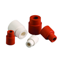 Chemglass제품 빨간색 셉텀 슬리브 셉타 Septum Stopper Sleeve Septa, 3022-05 10EA