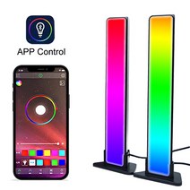 RGB 음악 백라이트 사운드 컨트롤 스마트 나이트 라이트 바 게임 TV 장식 램프에 대 한 블루투스 LED 빛으로 작동, [05] Bluetooth-A, [02] US Plug