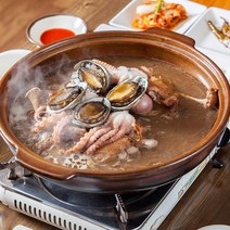보양식 황제 해신탕 전복 문어 닭 싱싱한 식재료 구성 몸보신 해신탕