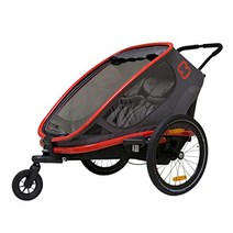 하맥스 아웃백 2인용 자전거 트레일러 유모차 겸용 HAMAX, 레드/차콜