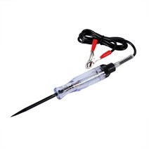 전기 테스터기 auto 6v 12v 24v dc car truck voltage circuit tester car test voltmet long probe pen 전구, 빨간색