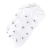 여자 발목 양말 회색별 캐주얼 삭스 1켤레