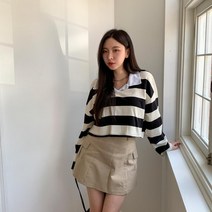 브이와이 여자 슬림핏 카고치마 슬렌더 에이라인 스커트