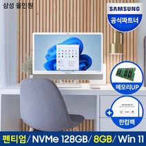 삼성전자 올인원 일체형PC DM530ADA-L25AW (펜티엄골드 7505 DDR4 8GB 60.5cm WIN10 Pro), NVMe 128GB