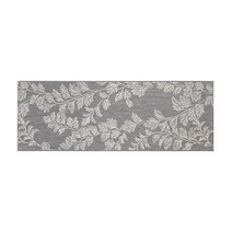 Gertmenian 41378 디럭스 파티오 카펫 야외 러그 Laura Ashley 2x6 러너 왁스햄 그레이 크림, Waxham Gray Cream