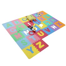 다드림 EVA 알파벳 숫자 색동무지 퍼즐매트 30X30X1.2CM, 알파벳퍼즐26P