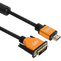 엠비에프 DVI to HDMI 골드 메탈 케이블 MBF-DMHMG030, 1개, 3m