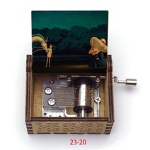 나무 손 뮤직 박스 치히로 컬러 프린트 행방불명 오르골 테마 항상 나와 함께 홈 공예 장, 20 music box 23-20