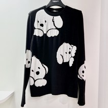 [행복한백화점][파사디][파사디] 강아지 인타샤 긴팔 니트 스웨터 블랙 여성 P22FKP316M