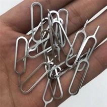 유니버설 1000 개/몫 Sim 카드 트레이 리무버 꺼내기 이젝터 핀 키 열기 도구 아이폰 삼성 화웨이 Xiaomi, 한개옵션1, 한개옵션0