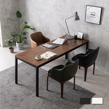 이케아 일자형 컴퓨터 책상 1인용 2인용 DIY 책상겸테이블 원룸 고등학생 중학생 대학생, 2인일자형 1800와이드 블랙
