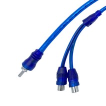 KUERL 블루 RCA Y 케이블 1M~5M 음향 스테레오 오디오, 02 숫측1개 암측2개