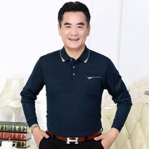 아빠의 긴팔 티셔츠 성 40-50 세 성 아빠옷 할아버지겨울옷 40대남자옷 중년남자옷