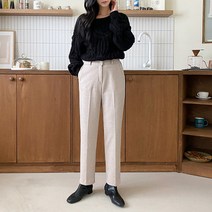 코지 여자 워커홀릭 모직 스트레이트핏 기본 슬랙스