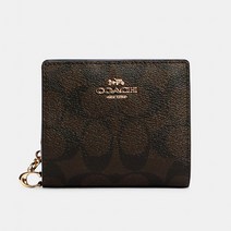 [코치]시그니처 캔버스 스냅 지갑 Snap Wallet In Signature Canvas (C3309-001)