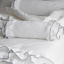 아망떼 헤미쉬 순면 캉캉 프릴쿠션 3color, 커버+솜/노블핑크