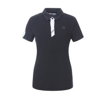 링스 골프 골지소재를 사용하여 슬림한 효과를 주며 마이와 소매부분에 배색포인트를 준 퍼포먼스 라인 제에리 티셔츠, 바이올렛, 1개