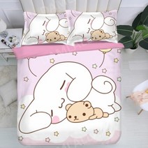 담랄라 어린이 시나모롤 이불 스프라이트 체크 침구세트 이불 산리오 쿠로미 귀여운