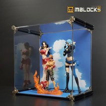 피규어장식장 레고장식장 건담장식장 피규어진열장 아크릴케이스 엠블럭스페셜에디션 F타입 1칸형(앞/뒤덮개포함), 04_에디션F타입_원피스_기본형