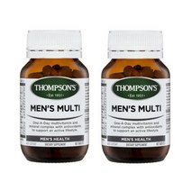 THOMPSONS MENS MULTI 톰슨 맨즈 멀티비타민 원어데이 남성용 칼슘 엽산 비오틴 크롬 구리 30정 2개