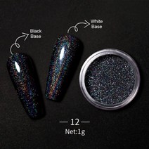반사 어두운 플래시 Holographics 네일 파우더 반짝이 Glitters 아트 먼지 장식 크롬 안료 DIY 액세서리, 한개옵션1, 08 06