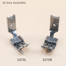 홈트레킹 런닝머신 JUKI 515 Brother 842 트윈 바늘 재봉틀 액세서리 부품 브래지어 용 S570 오른쪽 및 왼, 07 S570L 1-8_02 0.2cm