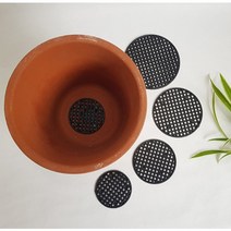 (국내발송) 원예용 원형깔망 통기성깔망 통풍깔망 맞춤깔망 플라스틱깔망 화분깔망, 4호 7.5cm(10개)