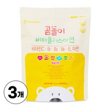 키즈 어린이 멀티 비타민 C B E 아연 미네랄 함유 종합비타민 건강기능식품, 3개, 스프링타이거