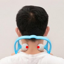 디엠몰 목걸이 셀프 목 마사지 지압 골프공 볼 롤링 혈액순환 근육통, 핑크, 1개입
