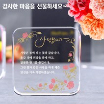 아이상패 리틀사각 감사패 빠른발송 부모님 감사패 어버이날선물 상패 크리스탈상패 미니상패, 12-리틀사각-사랑합니다(완성형)